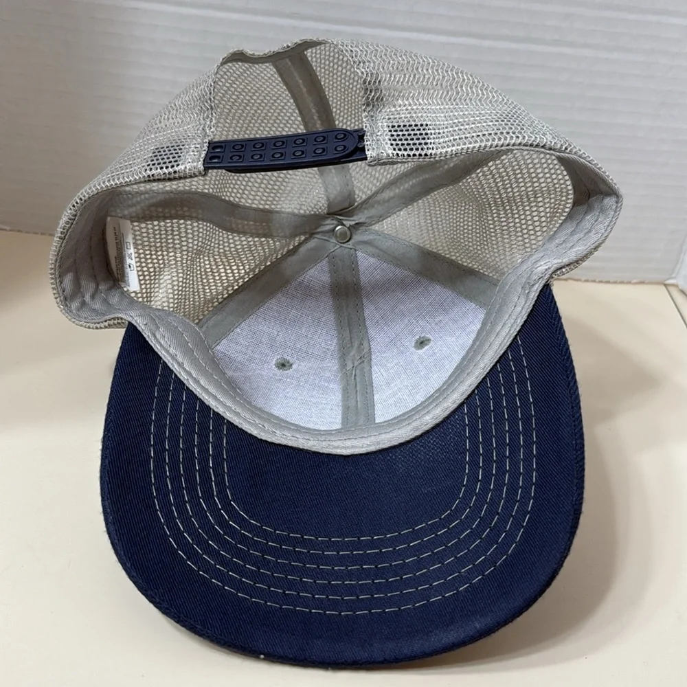 Michoacan Truckers SnapBack Baseball Cap Hat Blue & Brown Adjustable Mesh Studs